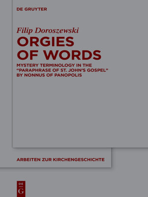 cover image of Orgies of Words